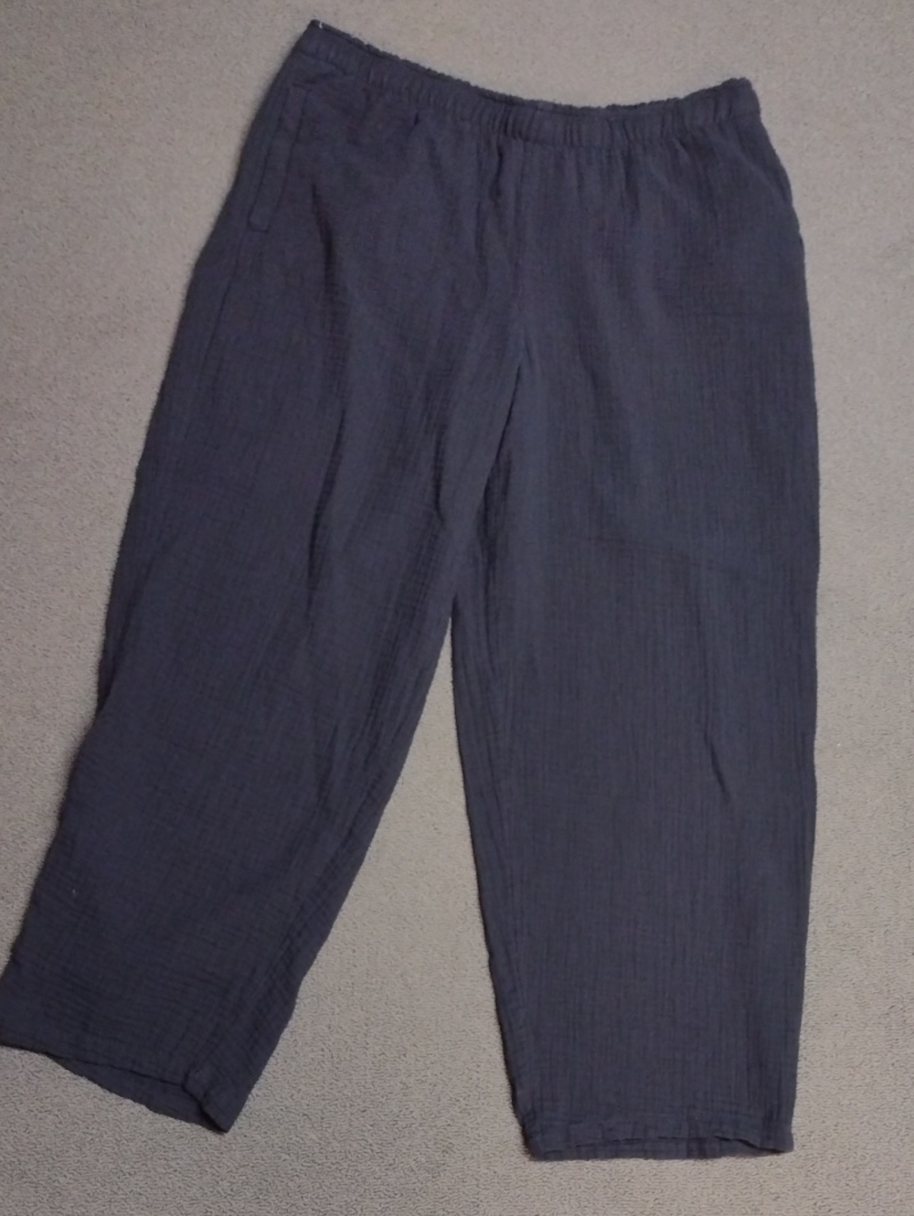 Women's Relaxed Coldwater Creek Elastic Waist Pants Black Large